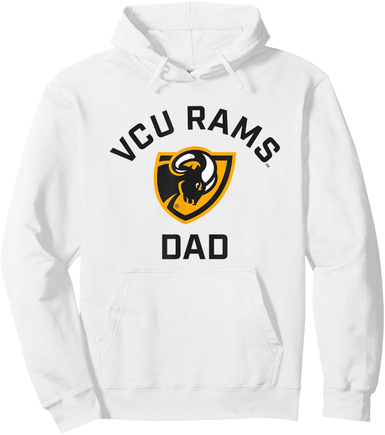 Virginia Commonwealth University VCU Rams Arched Dad Hoodie - Hoodie | White