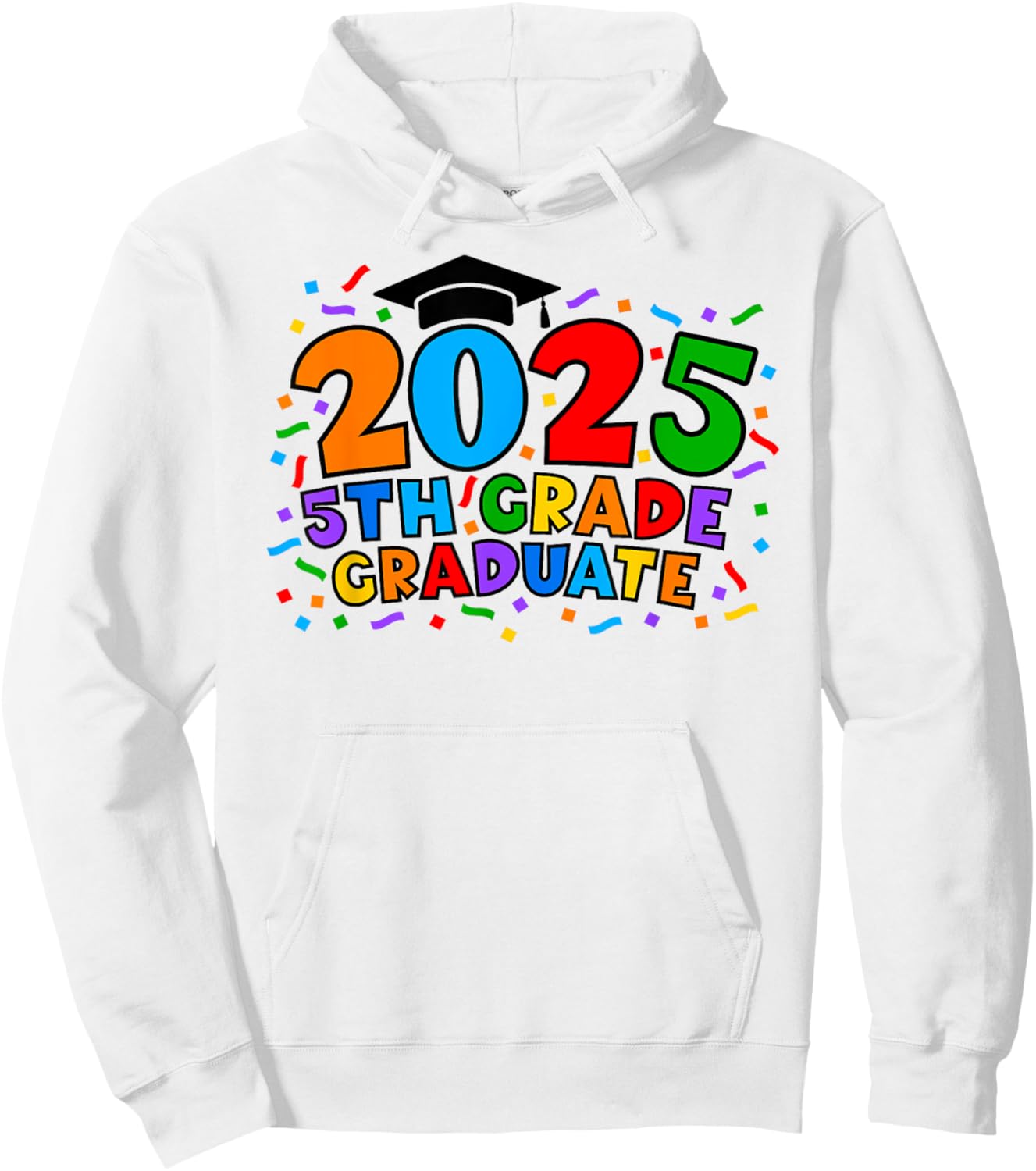 5th Fifth Grade Graduate 2025 Graduation Class Of 2025 Kids Hoodie - Hoodie | White