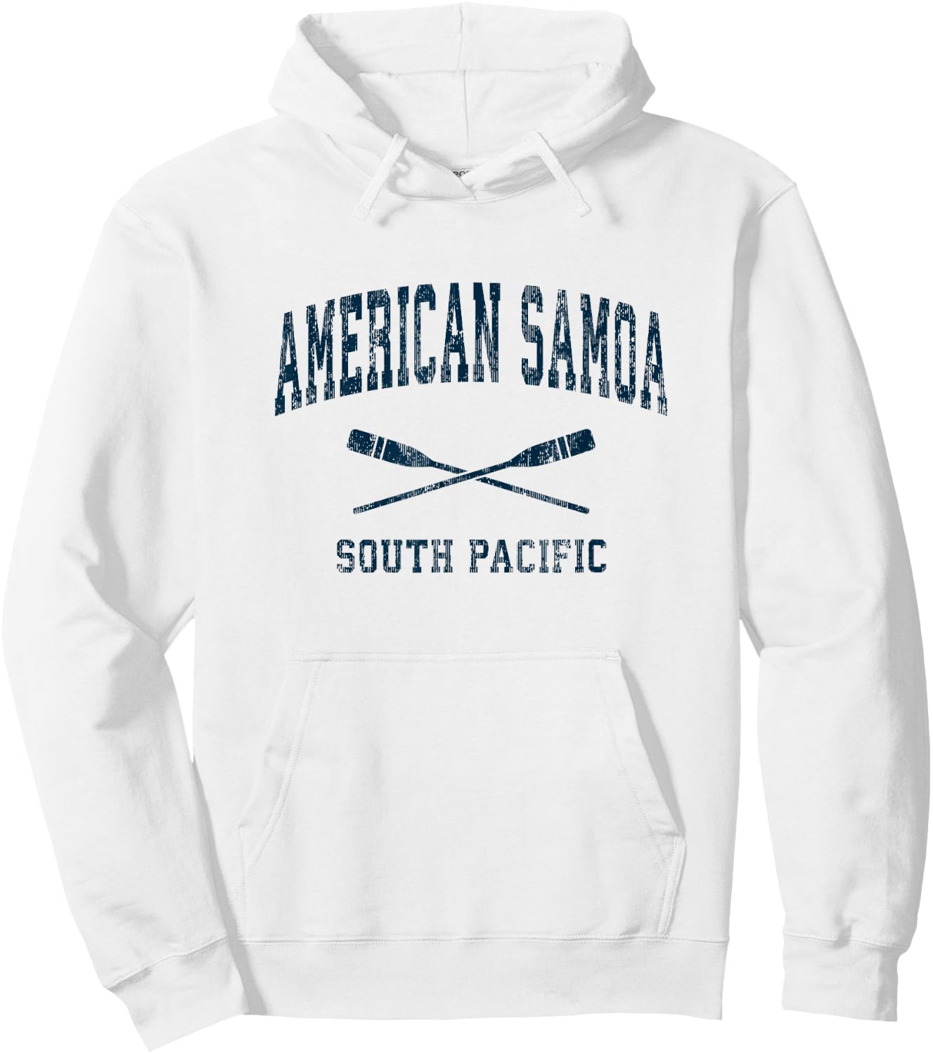American Samoa Vintage Nautical Paddles Sports Oars Hoodie - Hoodie | White