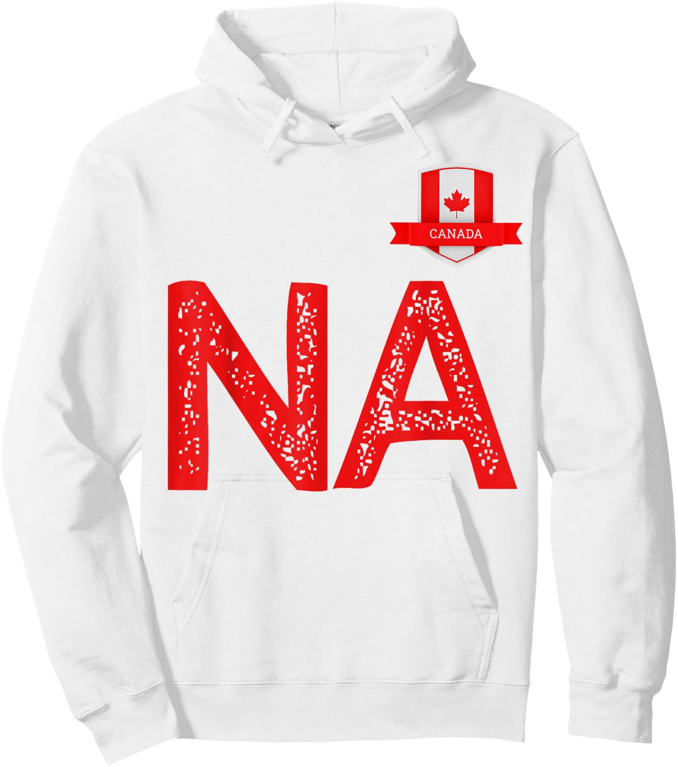 Canada Human-Flag N and Letter A Canadian Hoodie - Hoodie | White