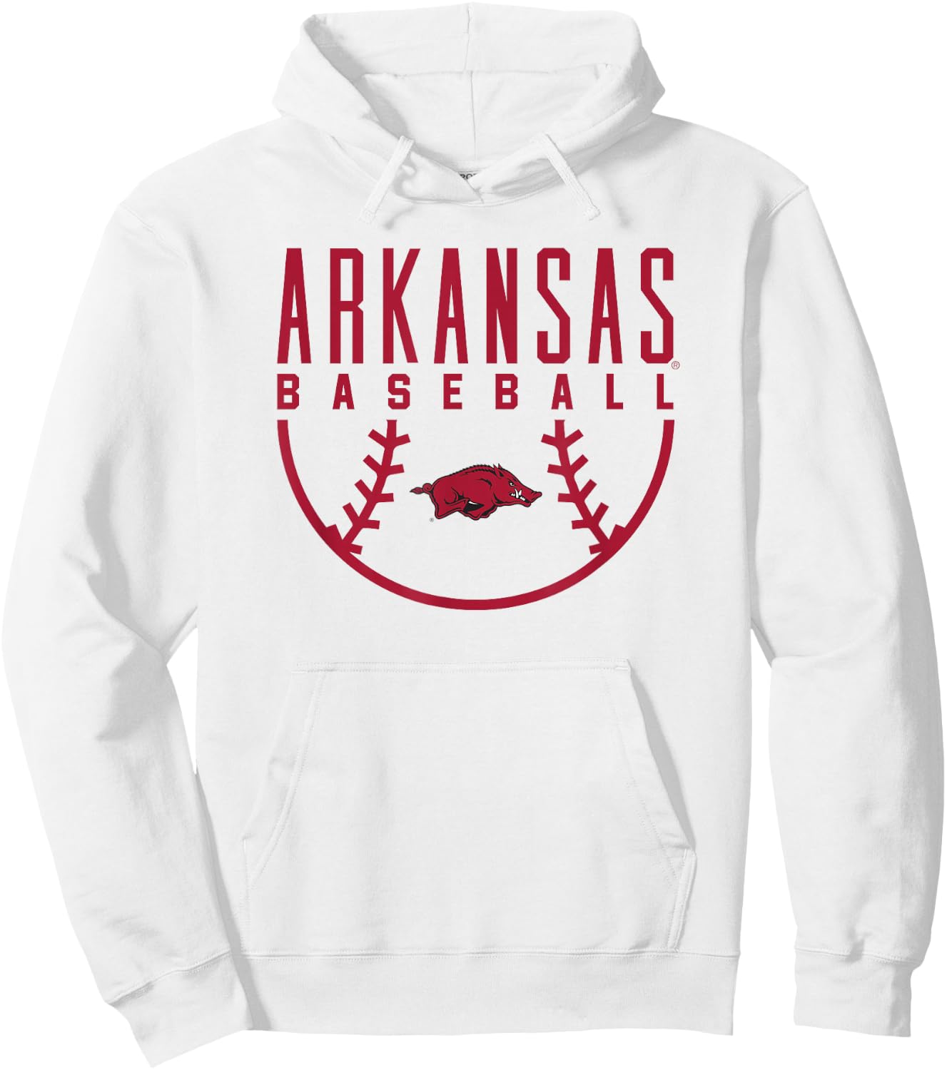 University of Arkansas Razorbacks Baseball Hoodie - Hoodie | White