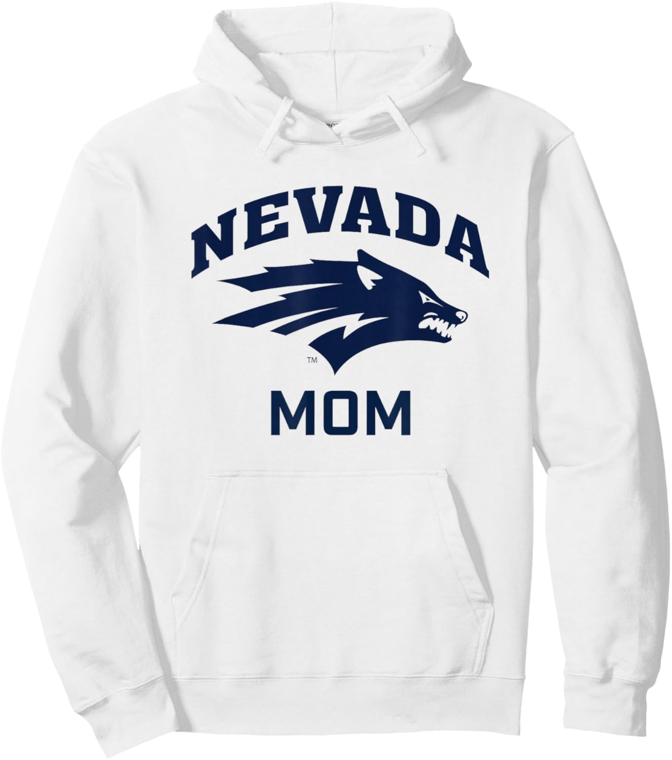 University of Nevada Reno Wolf Pack Arched Mom Hoodie - Hoodie | White