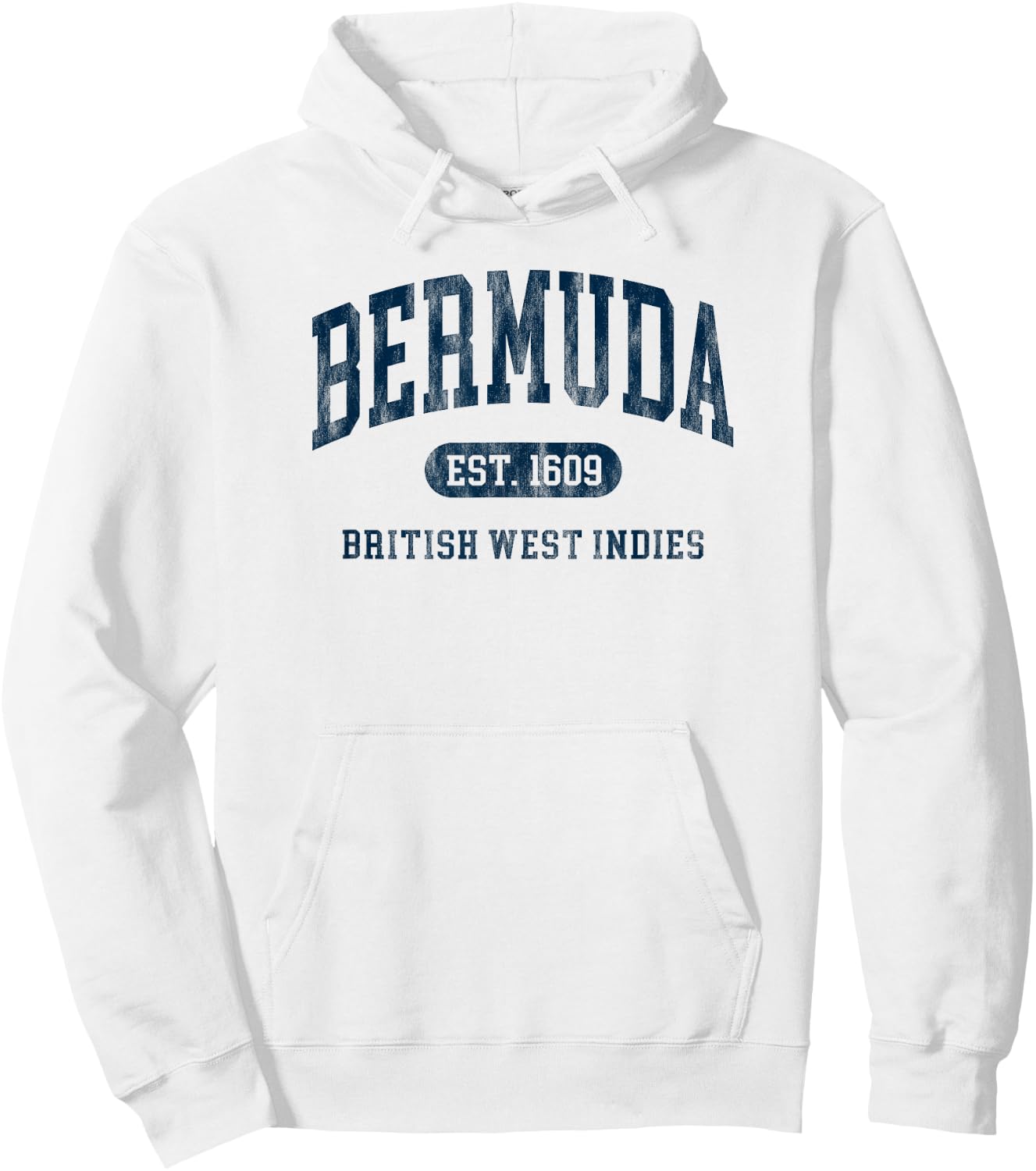 Vintage Bermuda Est 1609 Kids Retro Souvenir Hoodie - Hoodie | White