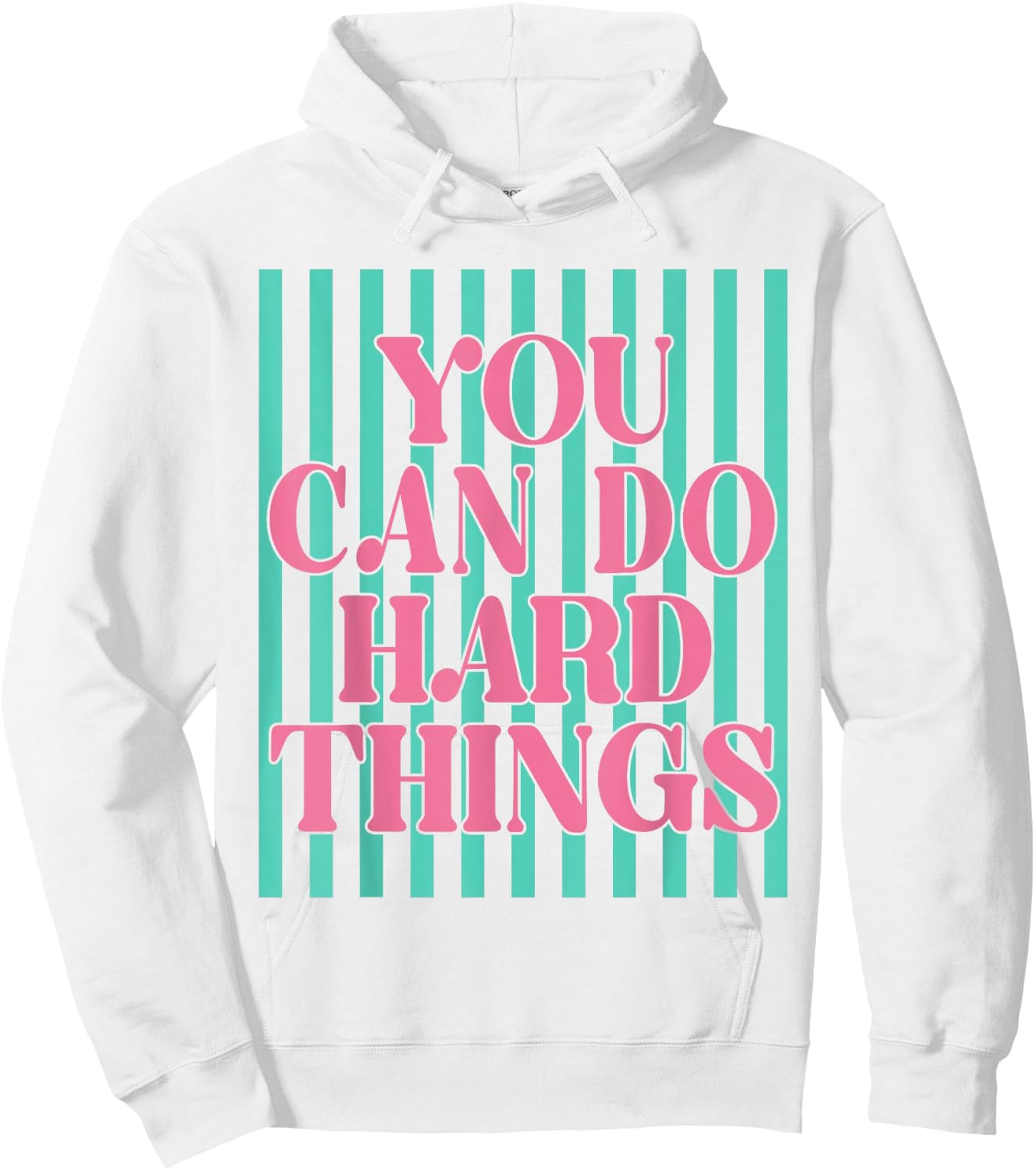 Retro Stripes You Can Do Hard Things Test Day Teachers Kids Hoodie - Hoodie | White