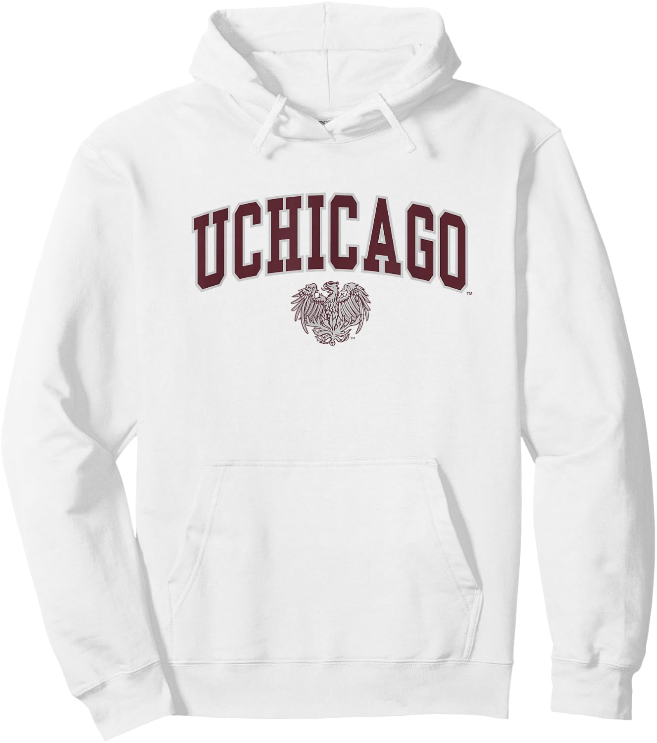 Chicago Maroons Arch Over White Officially Licensed Hoodie - Hoodie | White