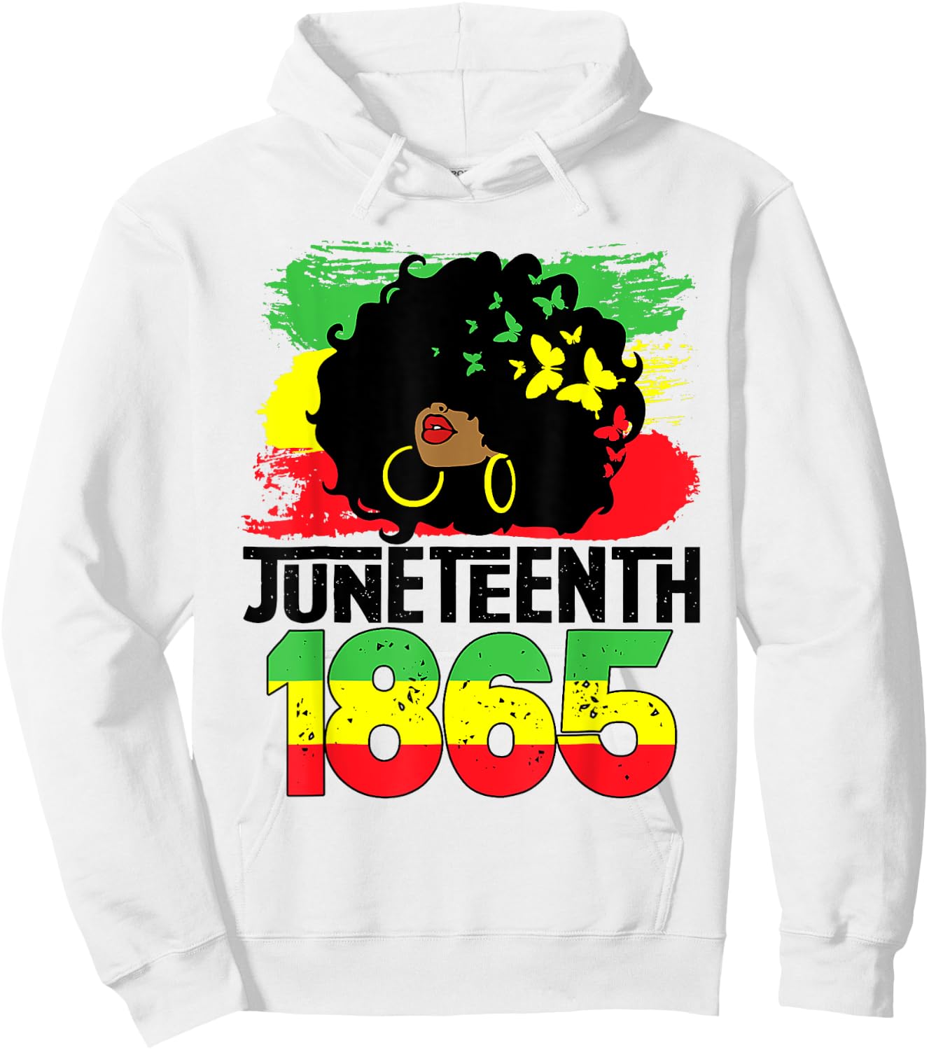 Juneteenth Is My Independence Day Black Women Freedom 1865 Hoodie - Hoodie | White