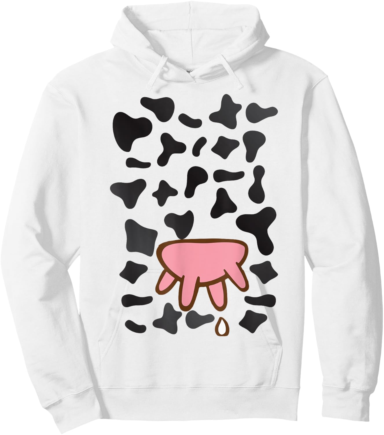 Funny Cow Utters Costume Animal Halloween Farming Hoodie - Hoodie | White