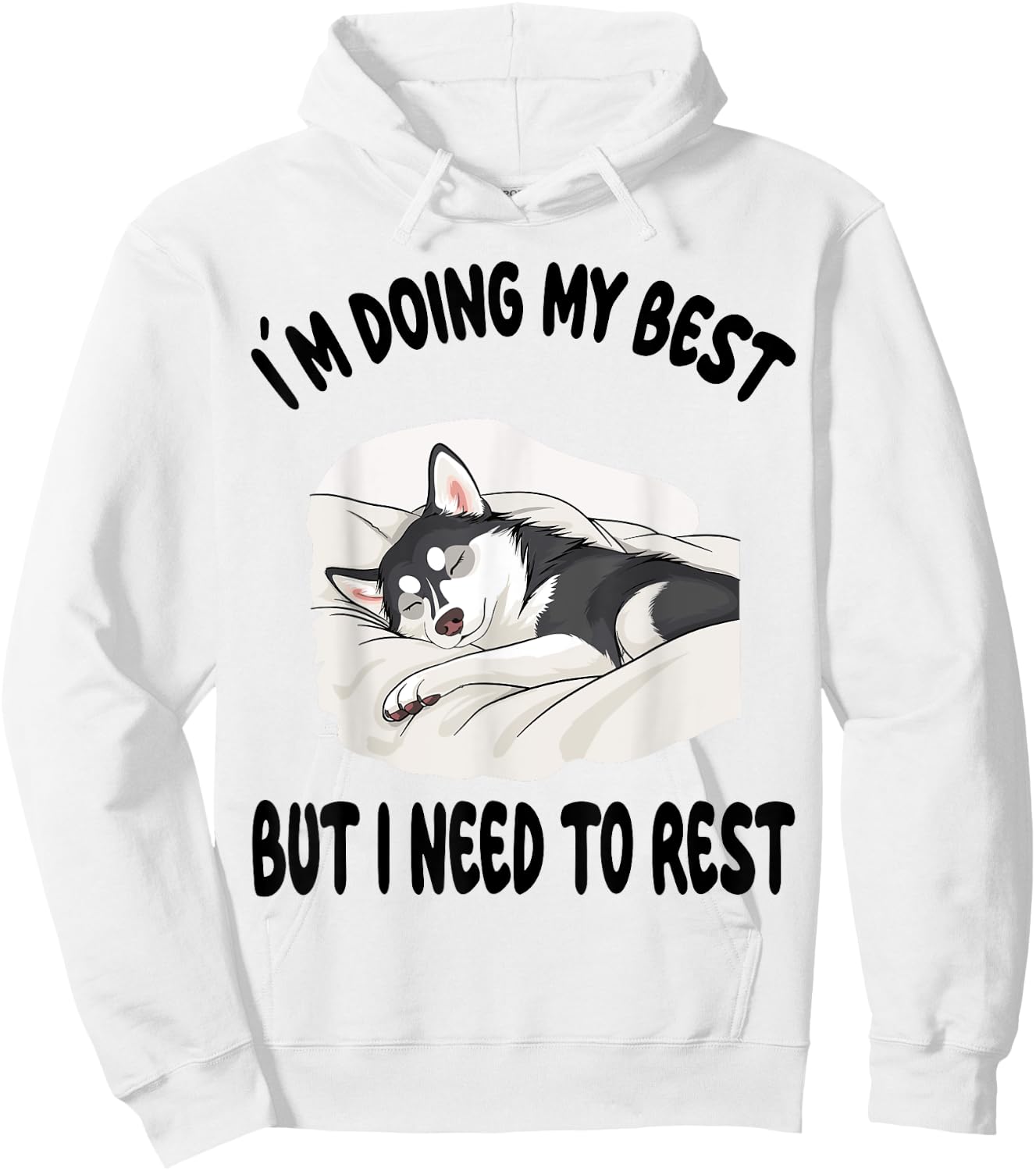 Husky Official Sleepshirt Pajamas Nightgown Hoodie - Hoodie | White
