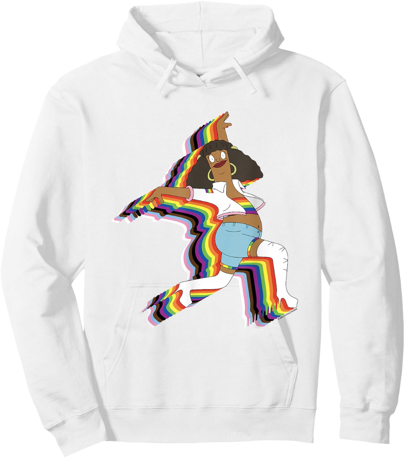 Bob's Burgers Iconic Marshmallow Dancing Chest Logo Hoodie - Hoodie | White