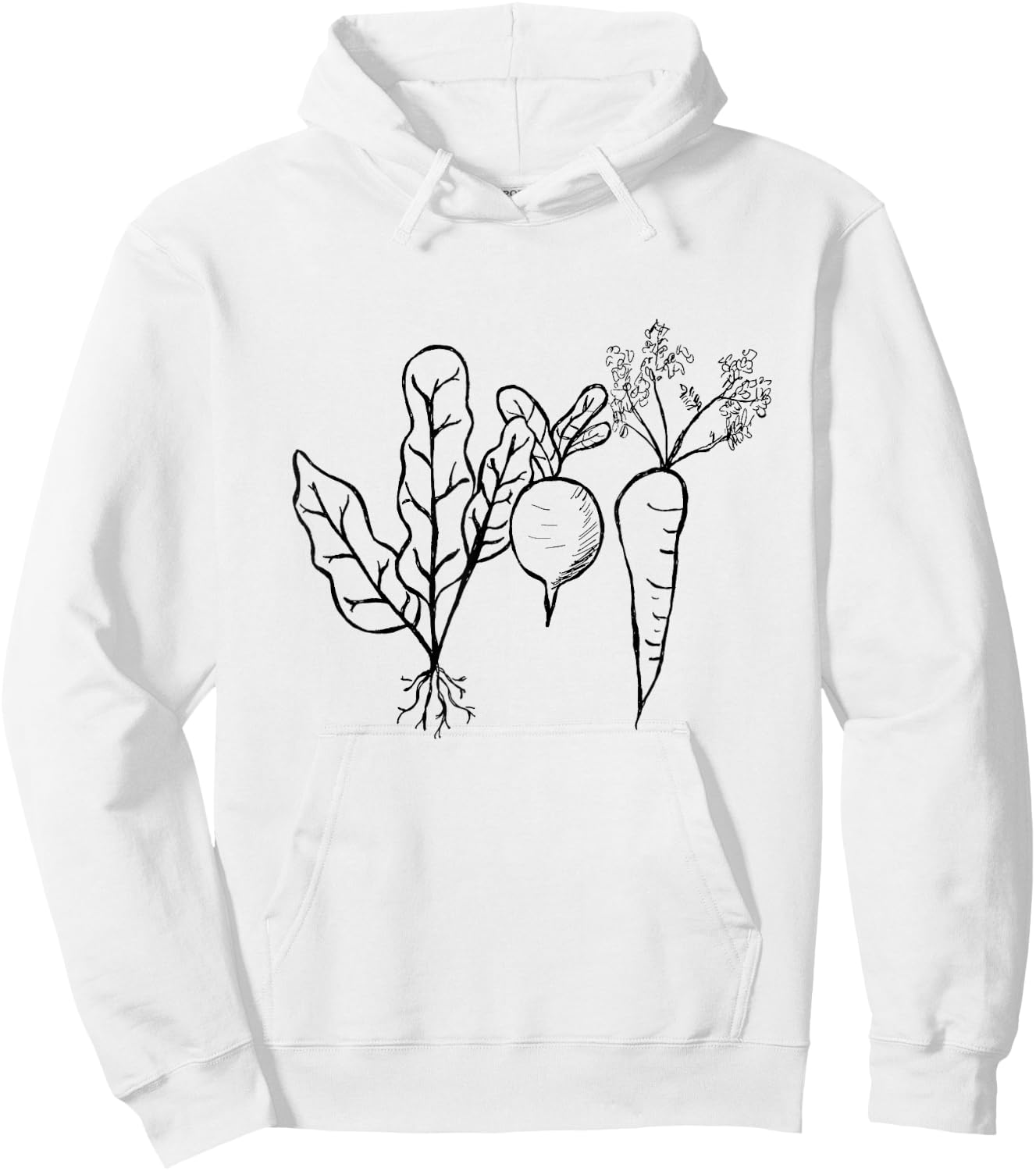 Kale, Beet and Carrot Vegetable Gardening Shirt Hoodie - Hoodie | White