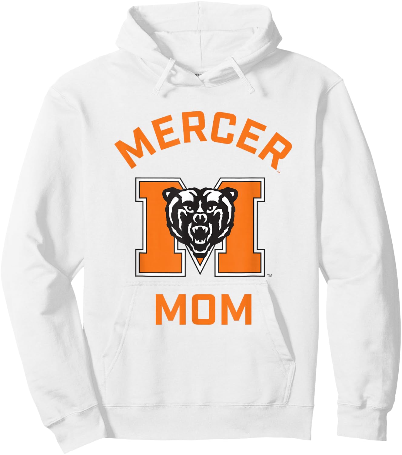 Mercer University Bears Arched Mom Hoodie - Hoodie | White