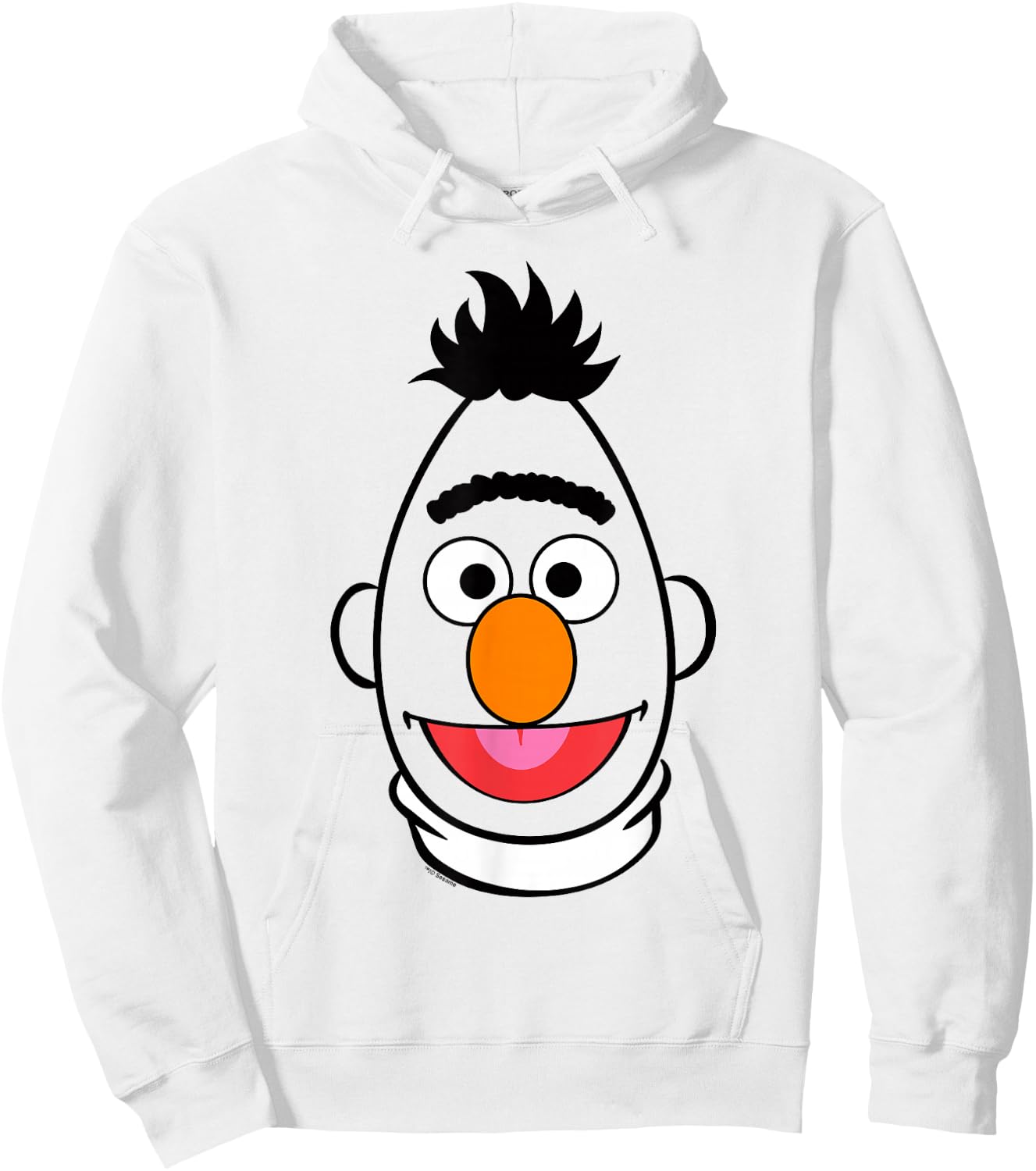 Sesame Street Bert Full Face Halloween Costume Hoodie - Hoodie | White