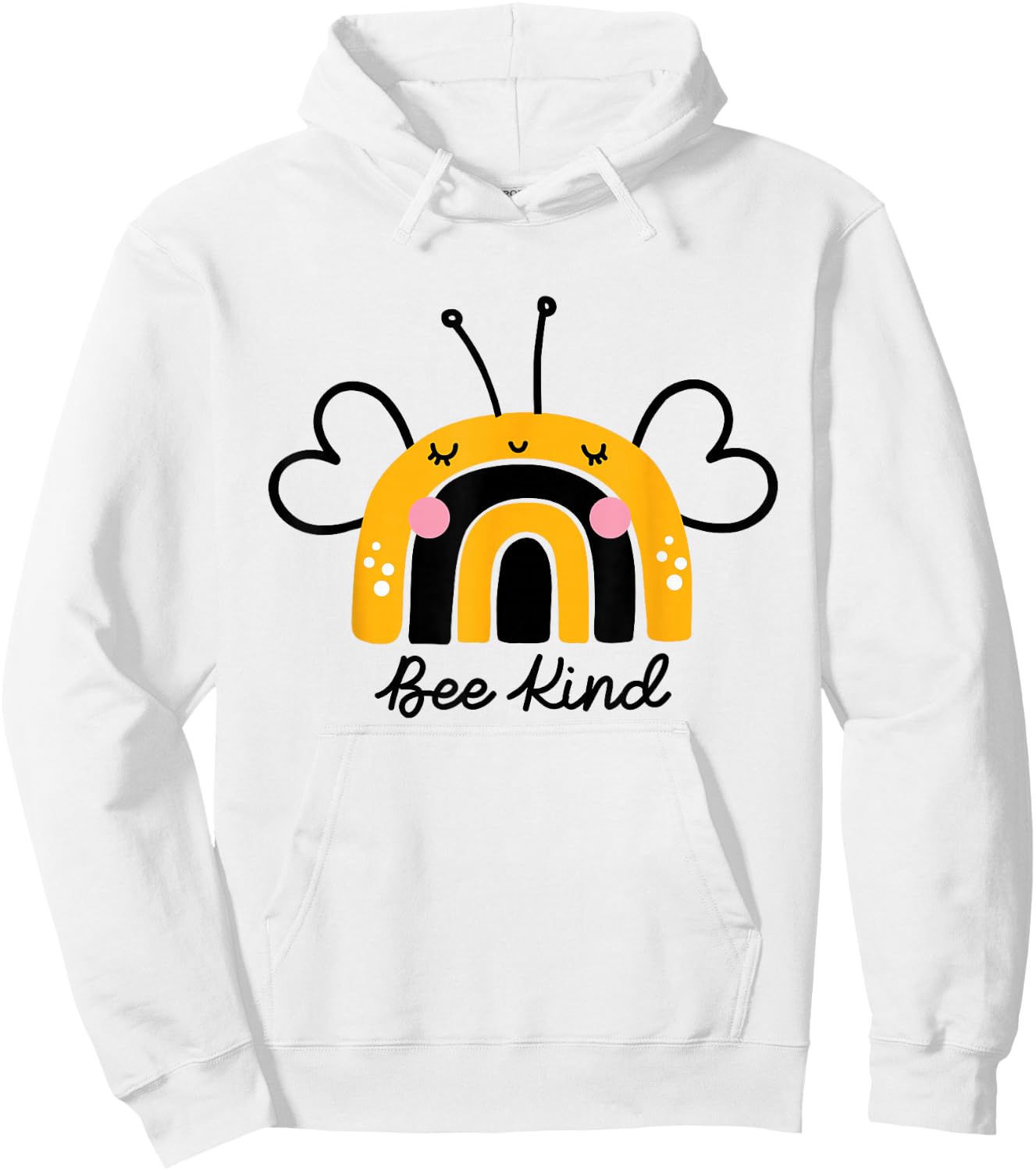 Bee Kind Rainbow Honey Bumble Bee Kindness Small Hoodie - Hoodie | White