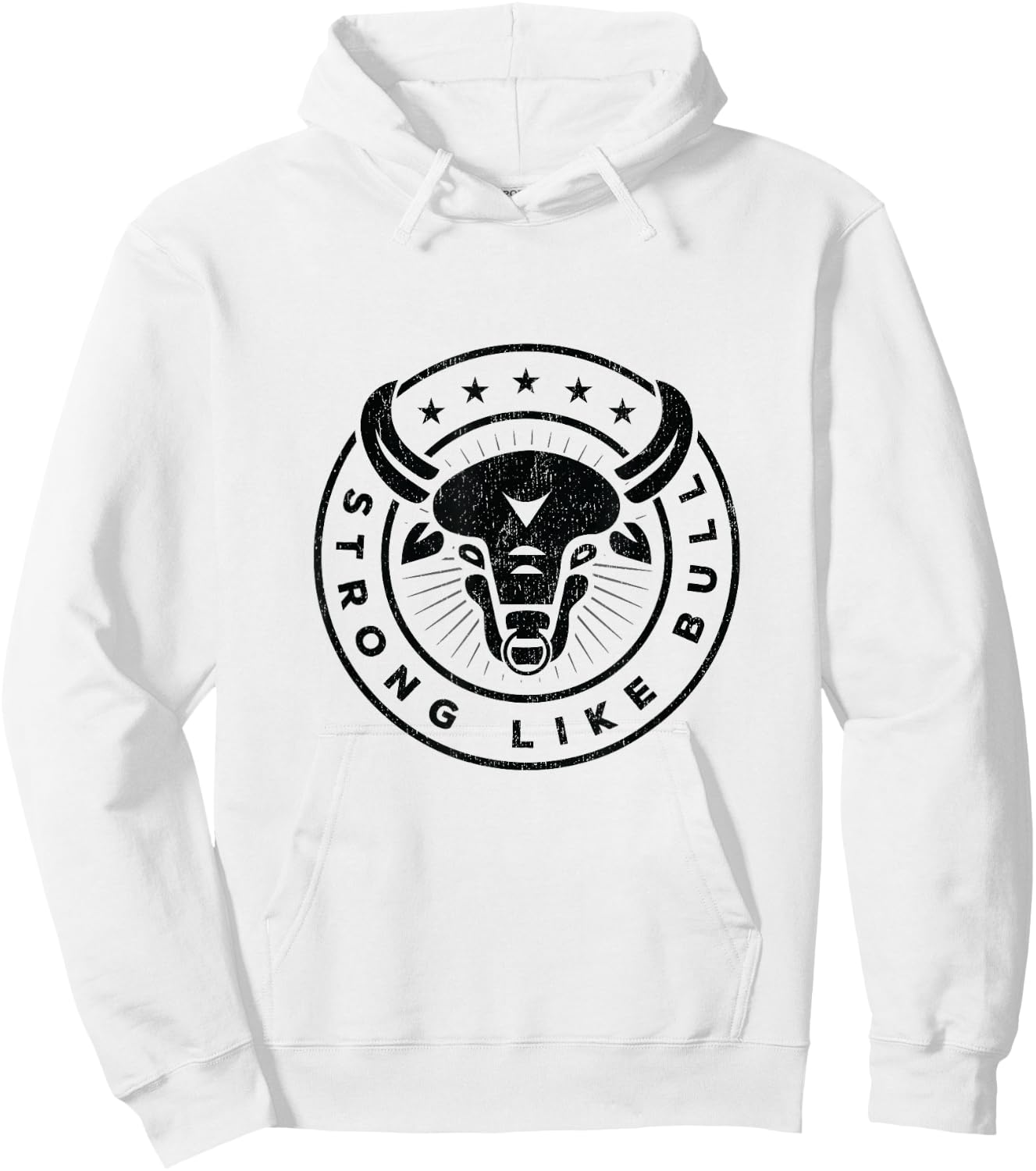Strong Like A Bull Powerlifting Bodybuilding Hoodie - Hoodie | White