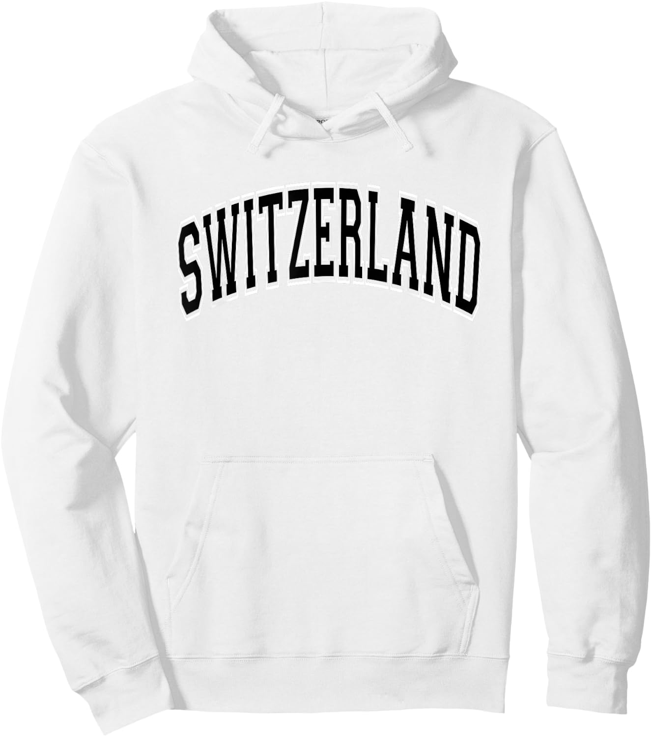 Switzerland Arched Style Pink with Black Text Hoodie - Hoodie | White