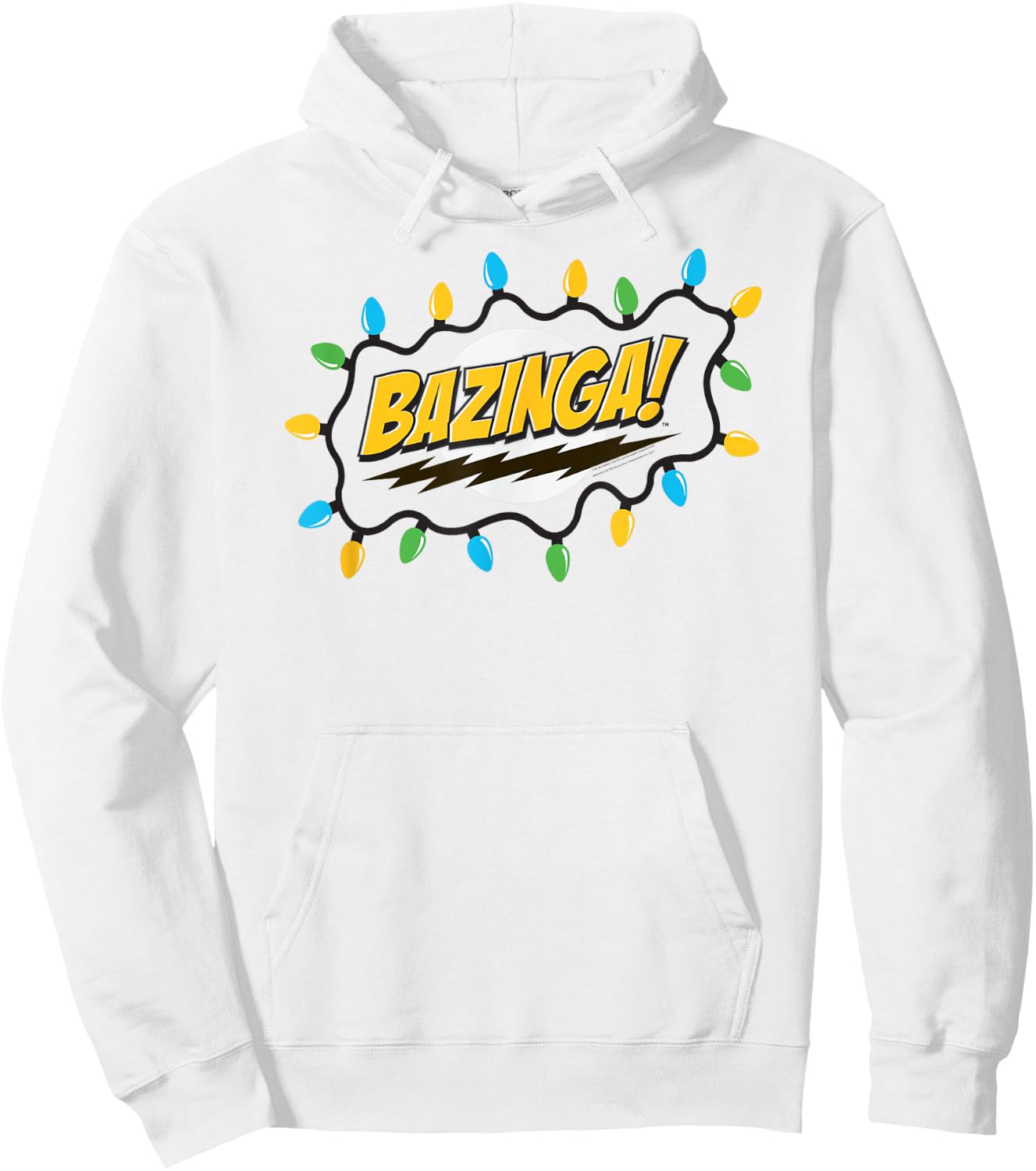 The Big Bang Theory Bazinga Christmas Lights TV Show Hoodie - Hoodie | White