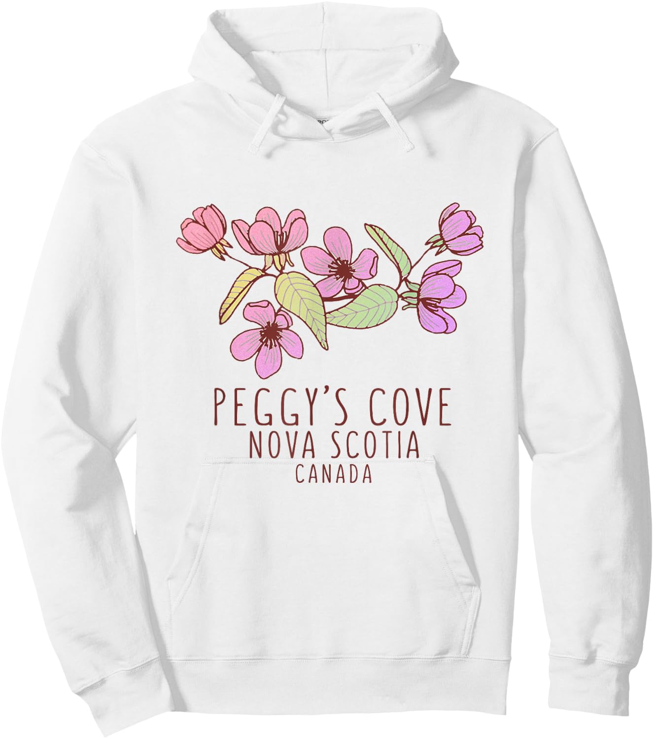 Peggy's Cove Nova Scotia Canada Wildflowers Hoodie - Hoodie | White