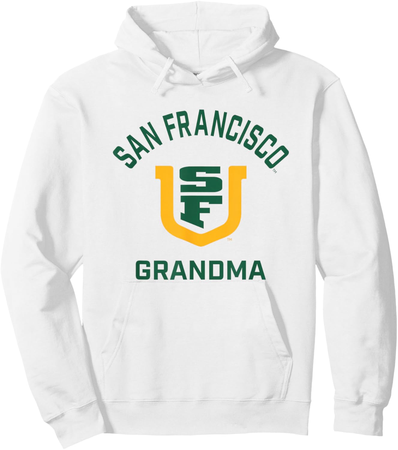 University of San Francisco USF Dons Arched Grandma Hoodie - Hoodie | White
