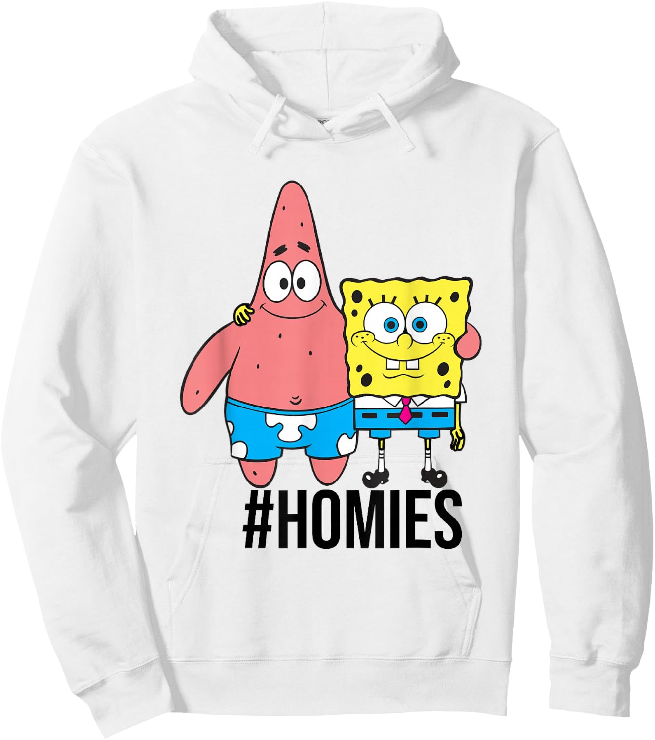 Spongebob Squarepants #Homies Patrick & Spongebob Shot Hoodie - Hoodie | White