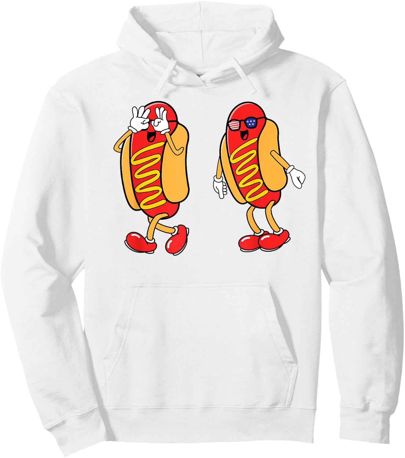 Hot Dog Griddy Dance Hotdog 4th of July Boys Kids Toddler Hoodie - Hoodie | White