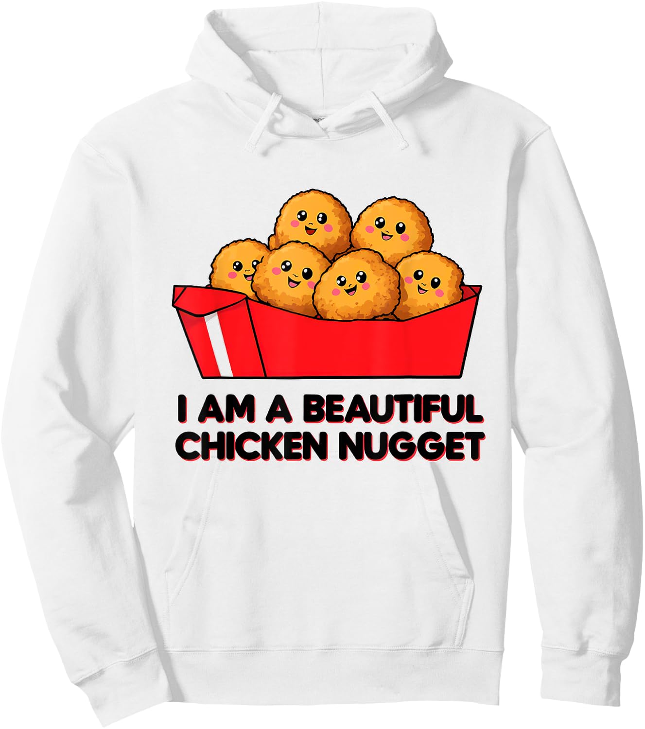 I'm A Beautiful Chicken Nugget Halloween Costume Hoodie - Hoodie | White