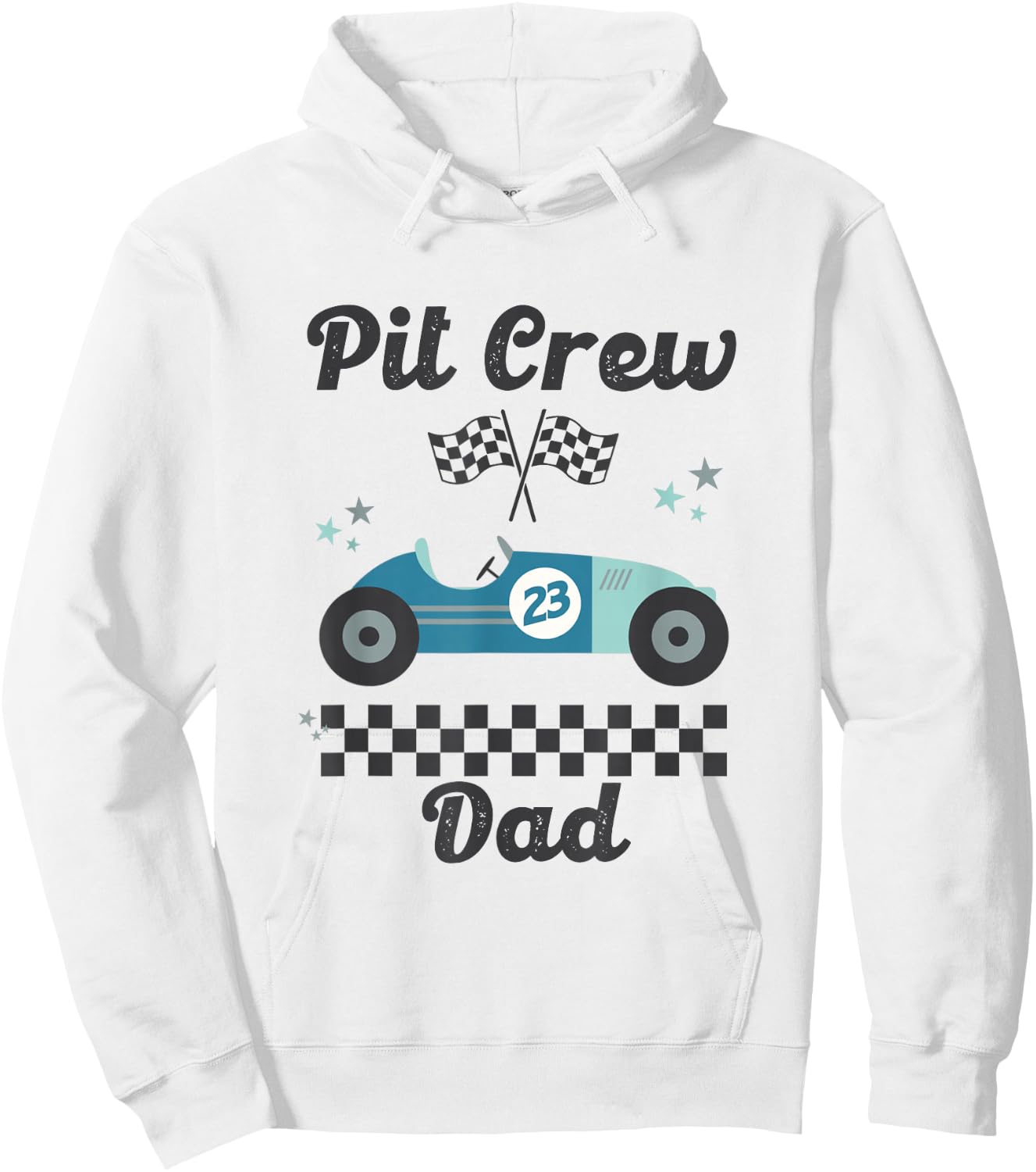 Pit Crew- Dad Hoodie - Hoodie | White