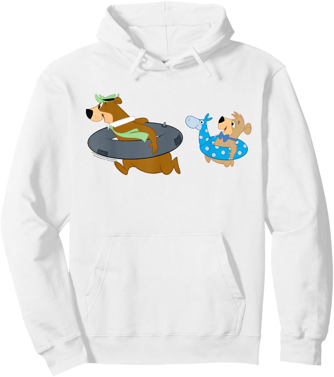 Yogi Bear and Boo Boo Going Swimming Hoodie - Hoodie | White