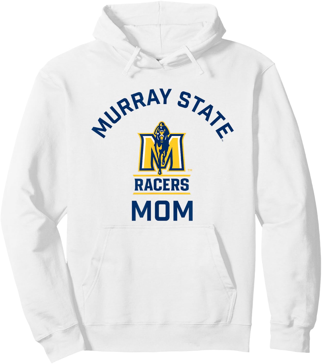 Murray State University Racers Arched Mom Hoodie - Hoodie | White