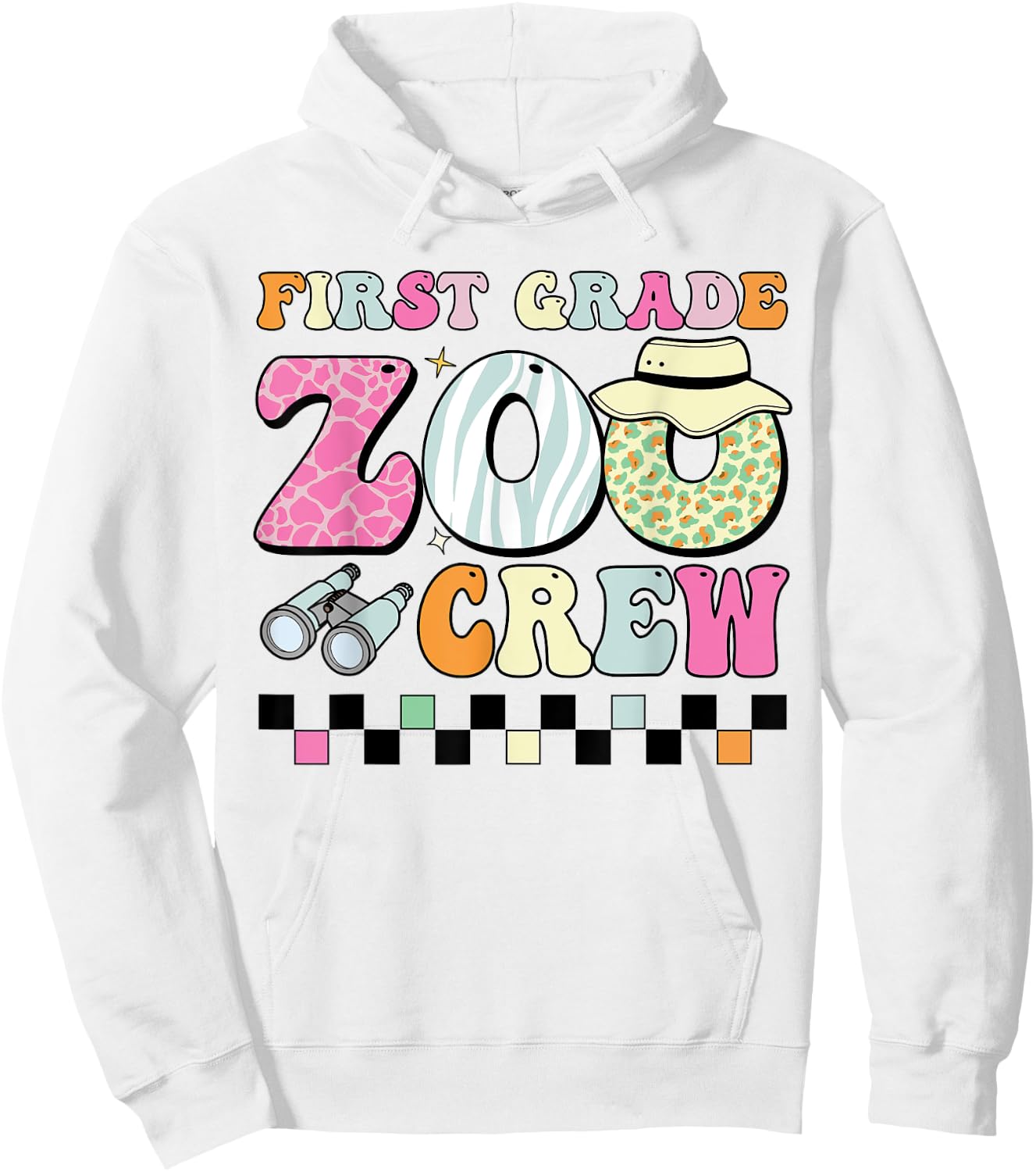 Field Zoo Trip Shirt for Teacher, First Grade Crew Women Kids Hoodie - Hoodie | White