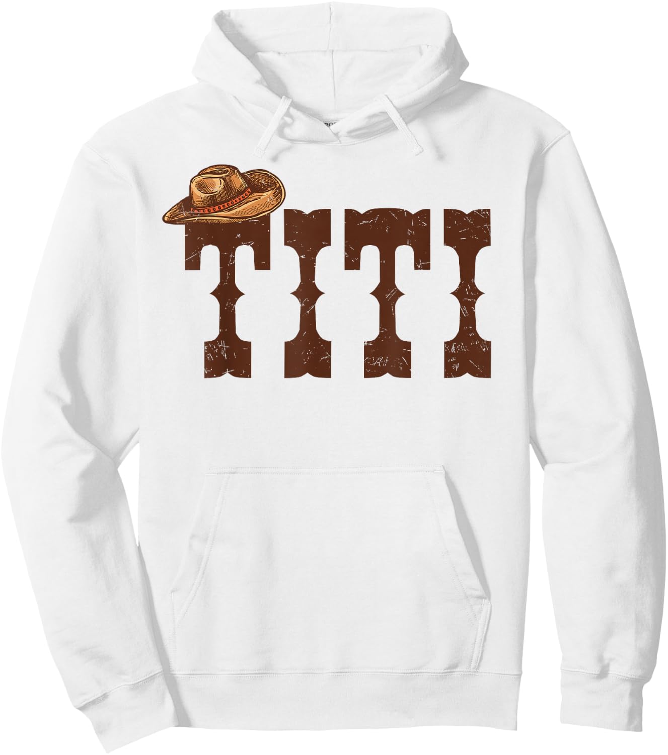 Titi Aunt Western Family Matching Birthday Cowboy Cowgirl Hoodie - Hoodie | White
