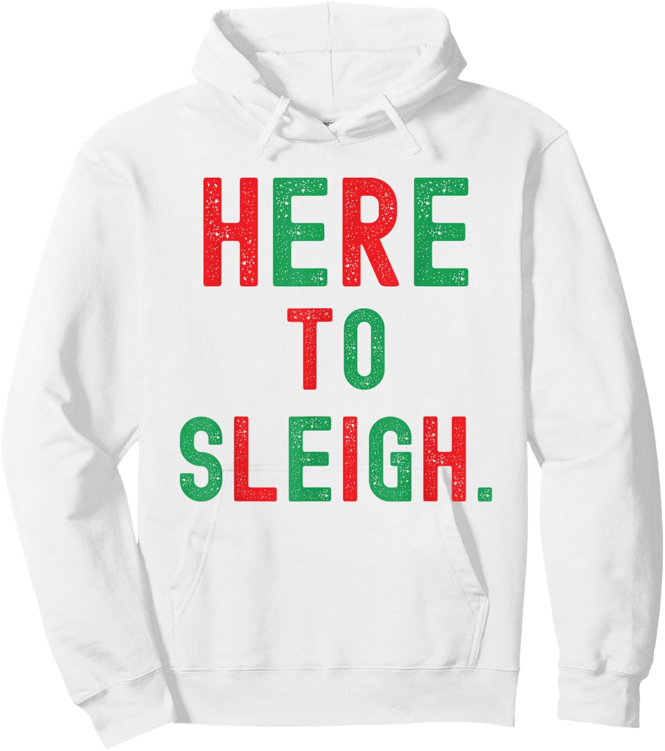 Here to Sleigh Xmas funny Slay Christmas Puns Women Girl Hoodie - Hoodie | White