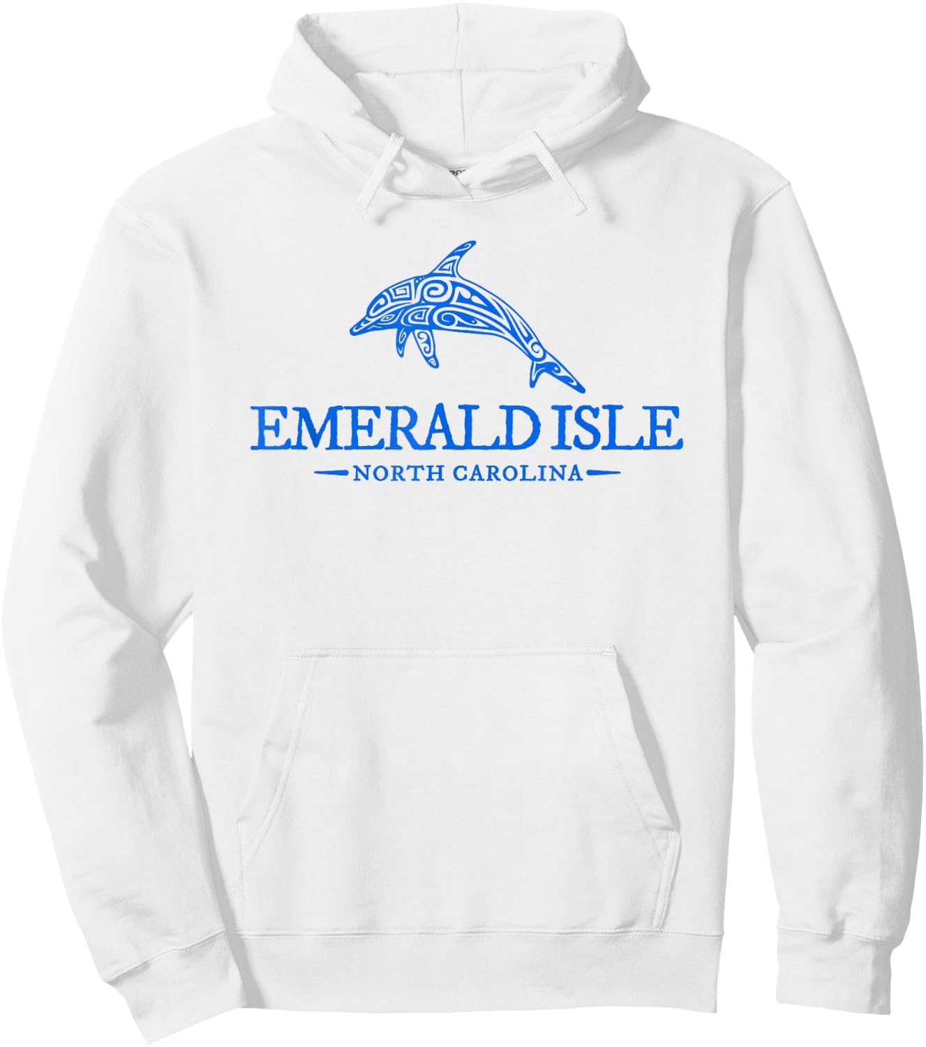 Emerald Isle North Carolina Dolphin Women Beach Hoodie - Hoodie | White
