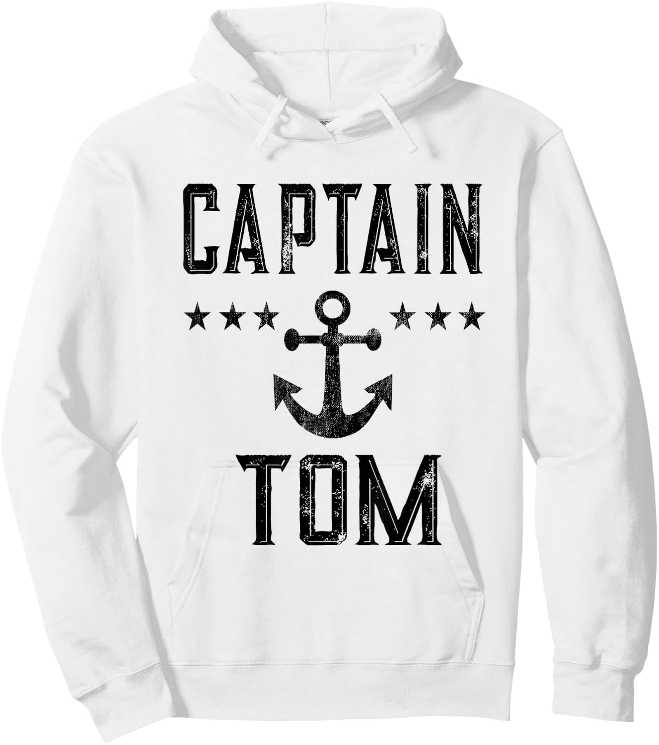 Captain Tom - Personalized Nautical Boating Boat Owner Art Hoodie - Hoodie | White