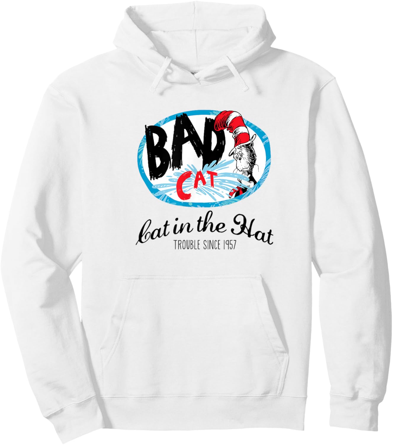 Dr. Seuss Bad Cat Since 1957 Hoodie - Hoodie | White