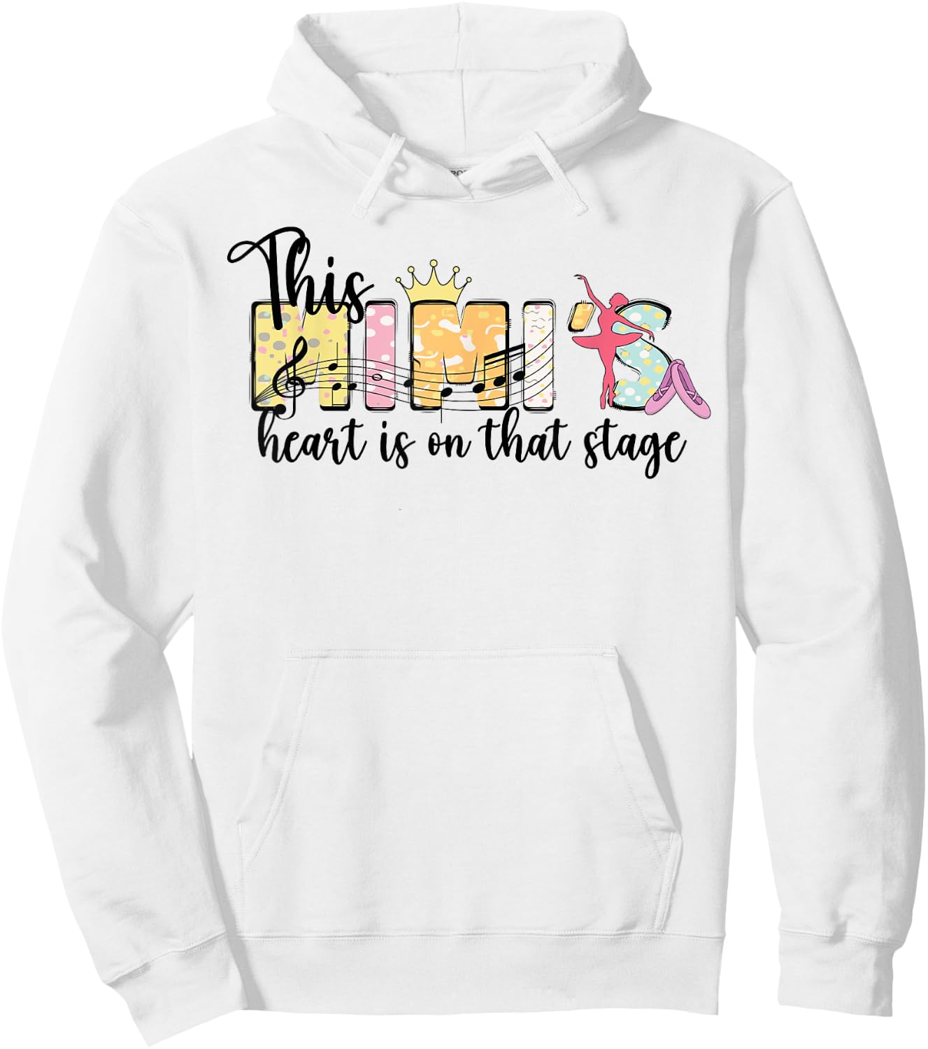 Mimi's Heart Dance Mimi Of A Dancer Mimi Grandma Hoodie - Hoodie | White