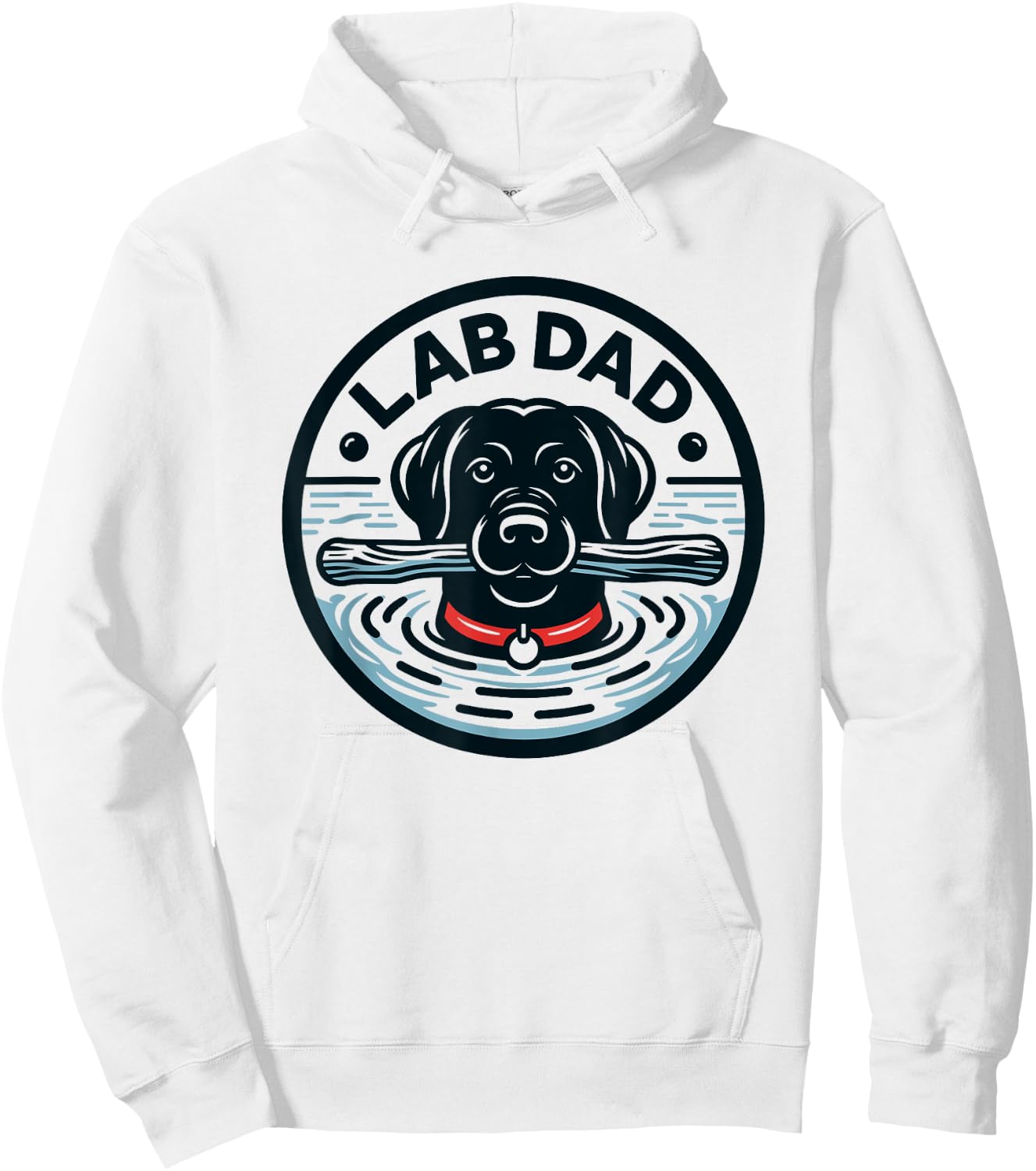 Lab Dad | Labrador Retriever Dad Hoodie - Hoodie | White