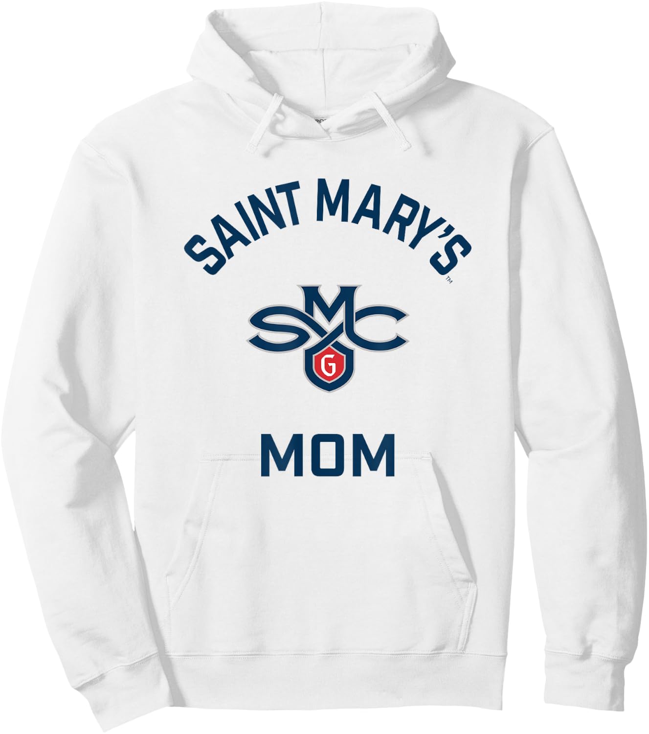 Saint Mary's College Gaels Arched Mom Hoodie - Hoodie | White