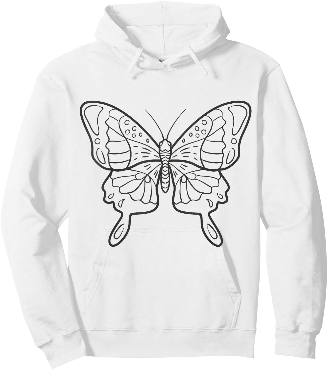 Butterfly Coloring Craft Art DIY Painting Color Paint Hoodie - Hoodie | White