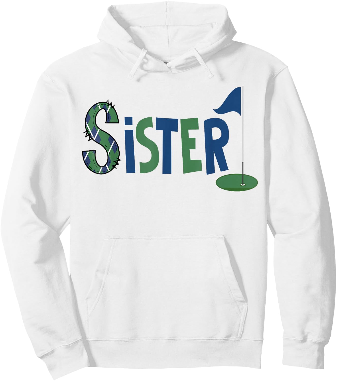 Sister of The Birthday Boy Hole in One Golf Sport Matching Hoodie - Hoodie | White