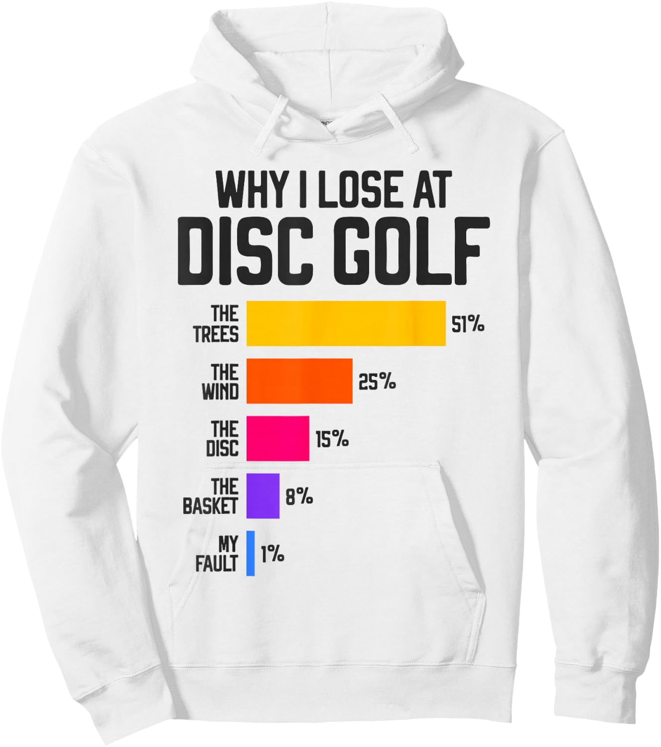 Why I Lose at Disc Golf Funny Frisbee Excuses Hoodie - Hoodie | White