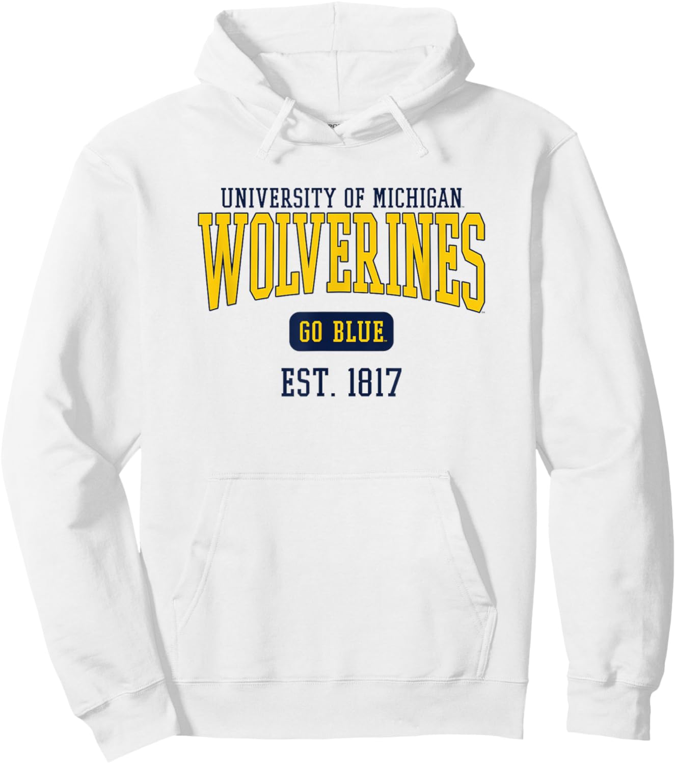 University of Michigan Wolverines U of M Est. Date Hoodie - Hoodie | White