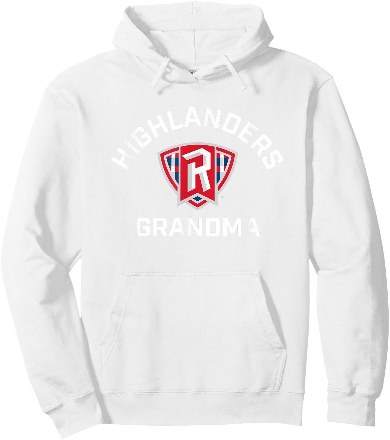 Radford University Highlanders Arched Grandma Hoodie - Hoodie | White