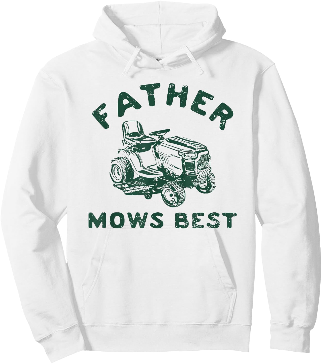 Father Mows Best Hoodie - Hoodie | White