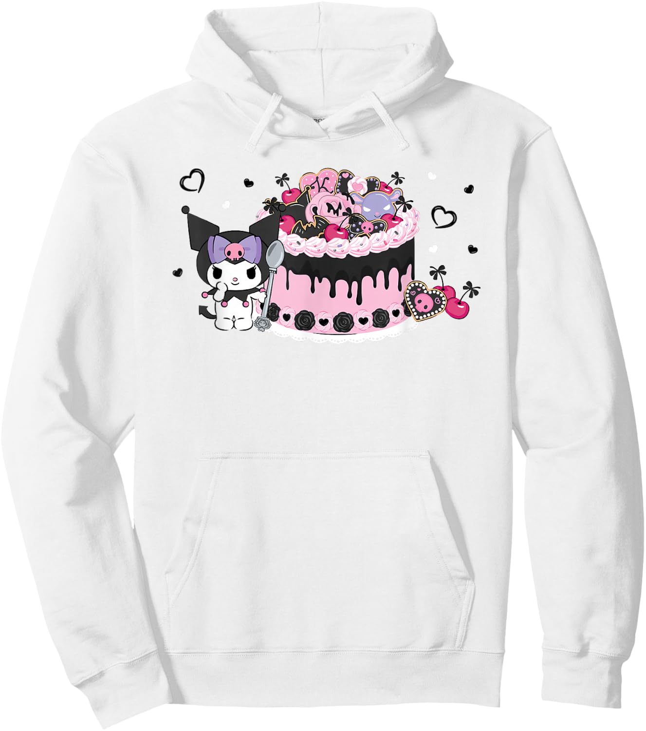 Kuromi Kawaii Cake Hoodie - Hoodie | White