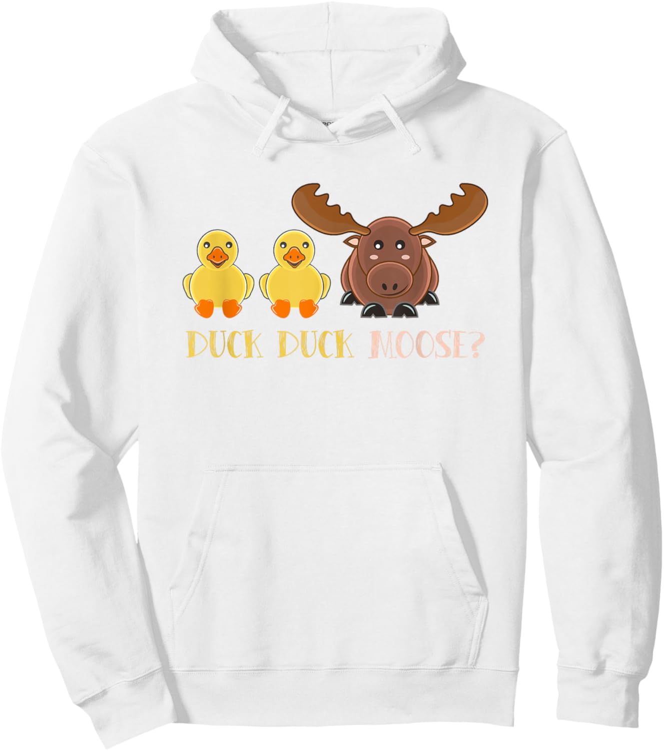Duck Duck Moose Shirt for Kids Cute Animals Funny Party Game Hoodie - Hoodie | White