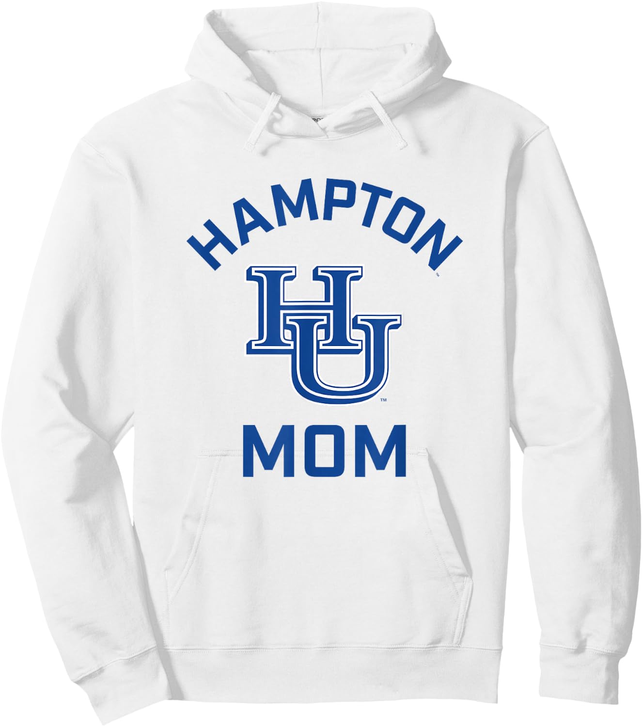 Hampton University Pirates Arched Mom Hoodie - Hoodie | White