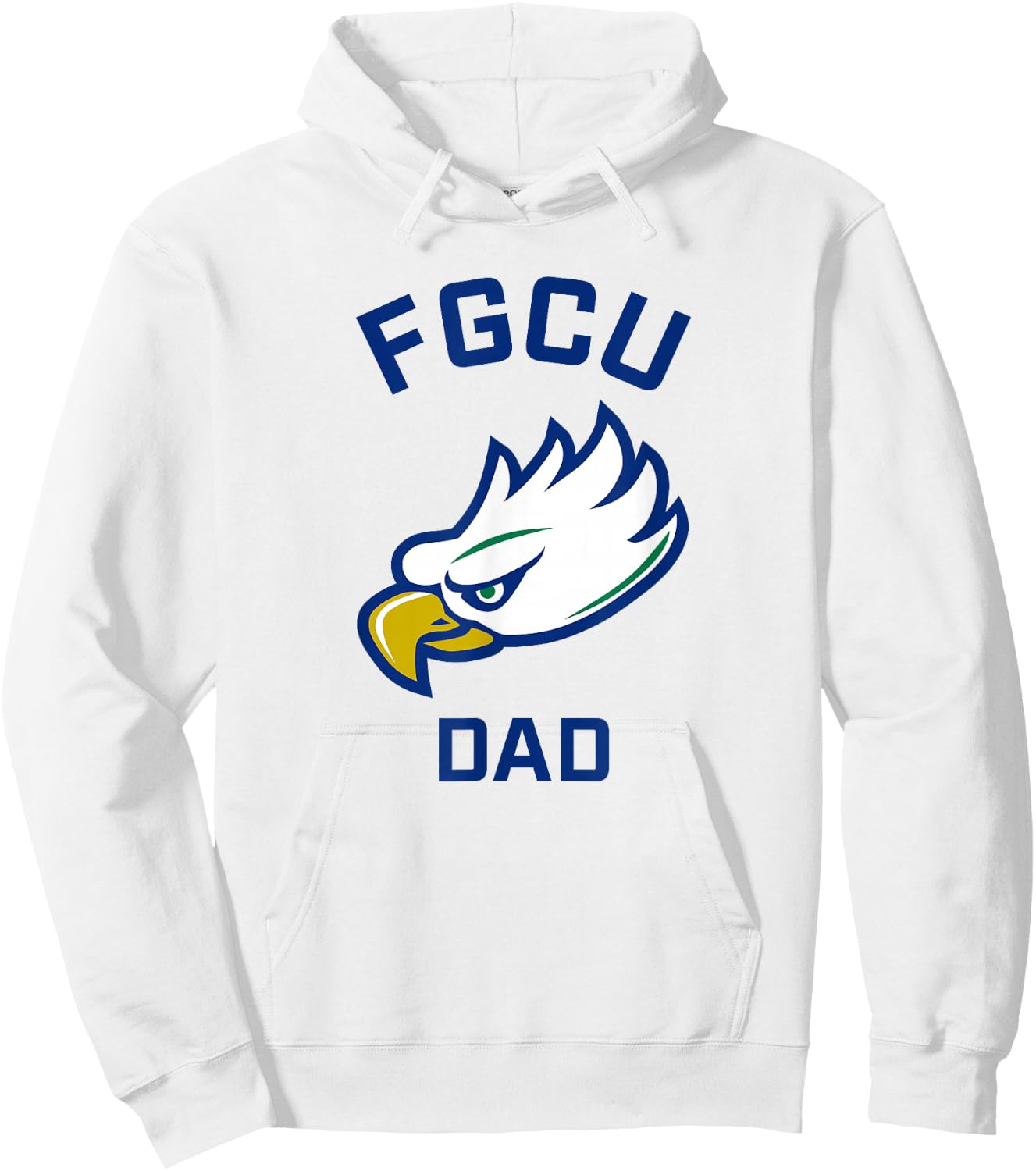 Florida Gulf Coast University FGCU Eagles Arched Dad Hoodie - Hoodie | White
