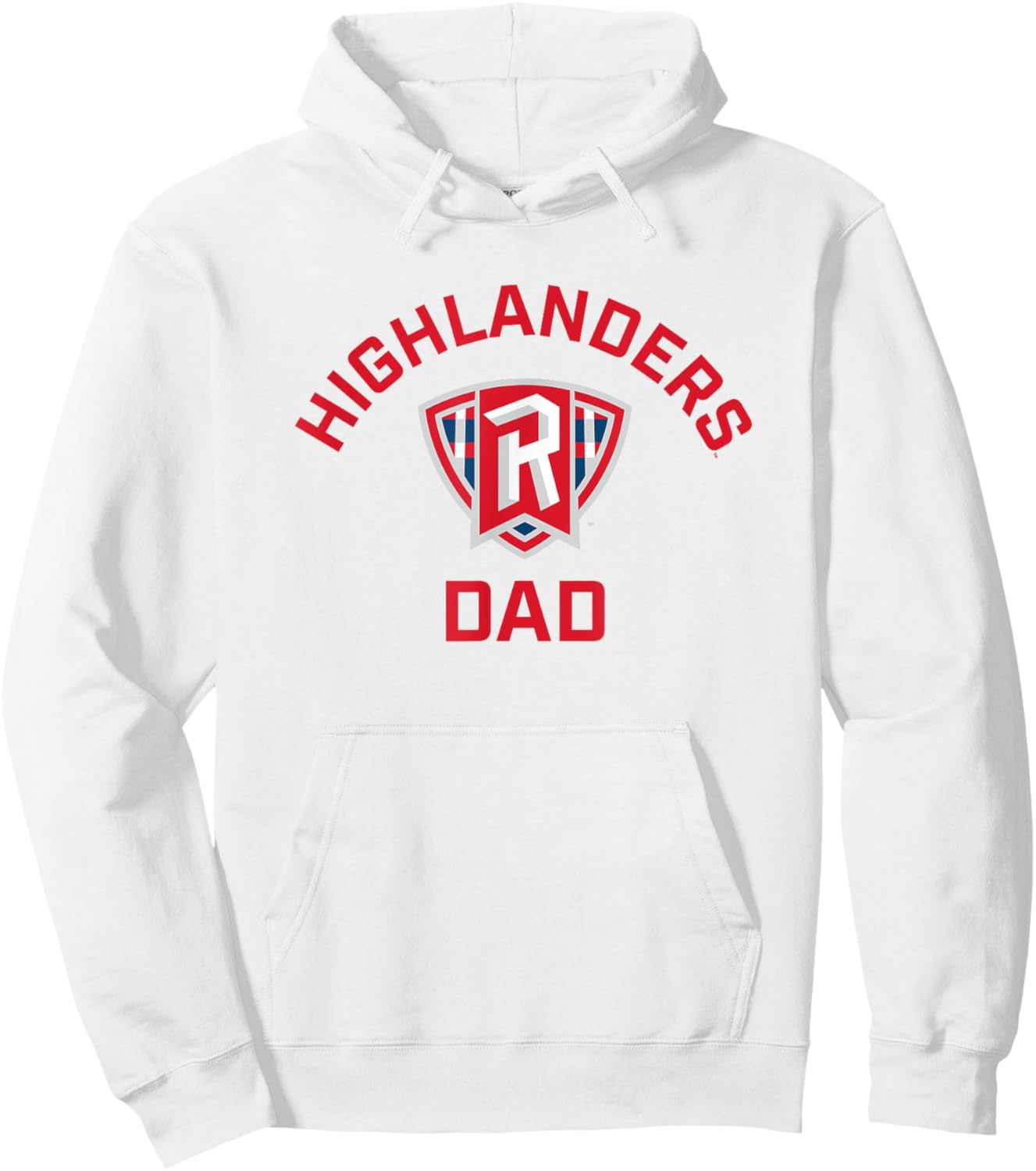 Radford University Highlanders Arched Dad Hoodie - Hoodie | White