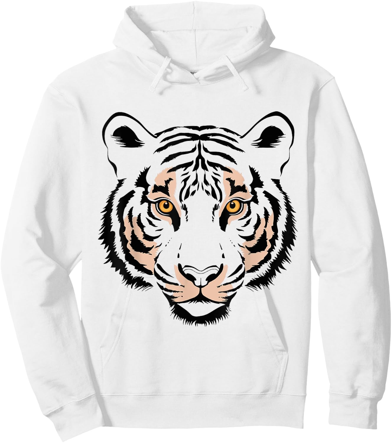Orange Tiger Face Wild Animal Women Men Kids Tiger Head Hoodie - Hoodie | White