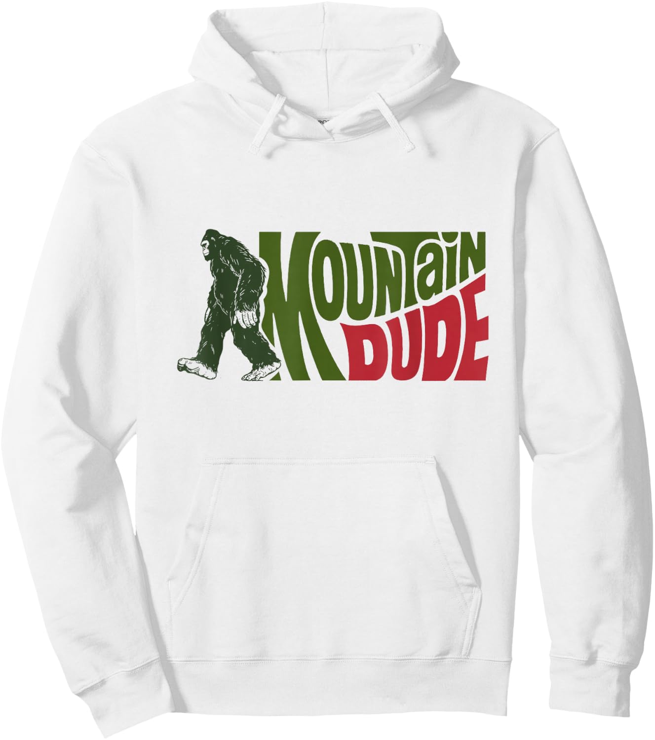 Mountain Dude Funny Bigfoot Sasquatch Hiking Gift Hoodie - Hoodie | White